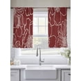 thumbnail image 5 of Red Flowers Sheer Curtains 45 Inch Length 2 Panels Set Window Treatments, Spring Floral Botanical Modern Art Rod Pocket Semi Curtains for Living Room/Bedroom/Kitchen Décor, 104"W x 45"L, 5 of 7
