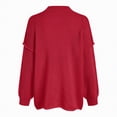 thumbnail image 5 of Towmus Fall Outfits for Women 2025 Fashion Clothes Winter Waffle Knit Clothing Oversized Button Down Shirt, 5 of 7