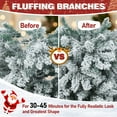 thumbnail image 6 of VEIKOUS 6.5ft Pre-lit Christmas Tree Snow Flocked w/ 250 LED Lights, 700 Branch Tips & Metal Stand, 6 of 12