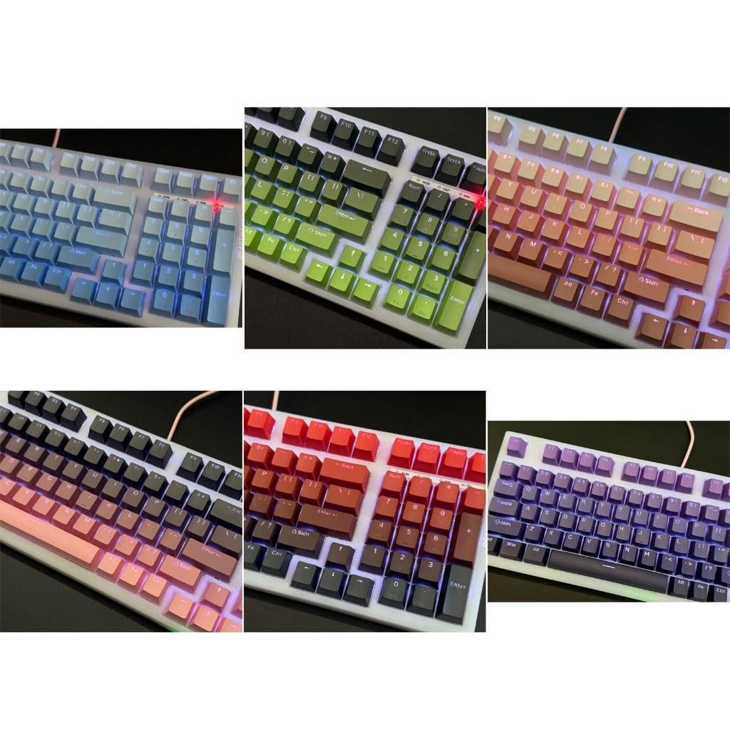 130PCS Colorful Keycaps Set for Mechanical Keyboards with OEM Height and Unique Look Color Keycaps Replacement