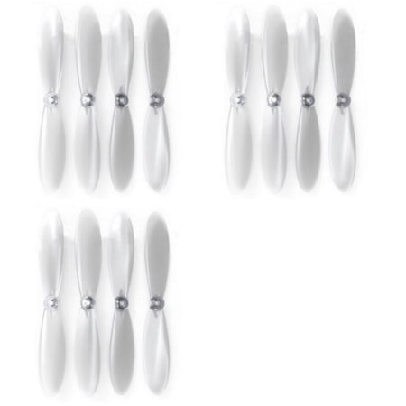 HobbyFlip Clear Propeller Blades Props Transparent Propellers Compatible with Hubsan X4 H107C 3 Pack