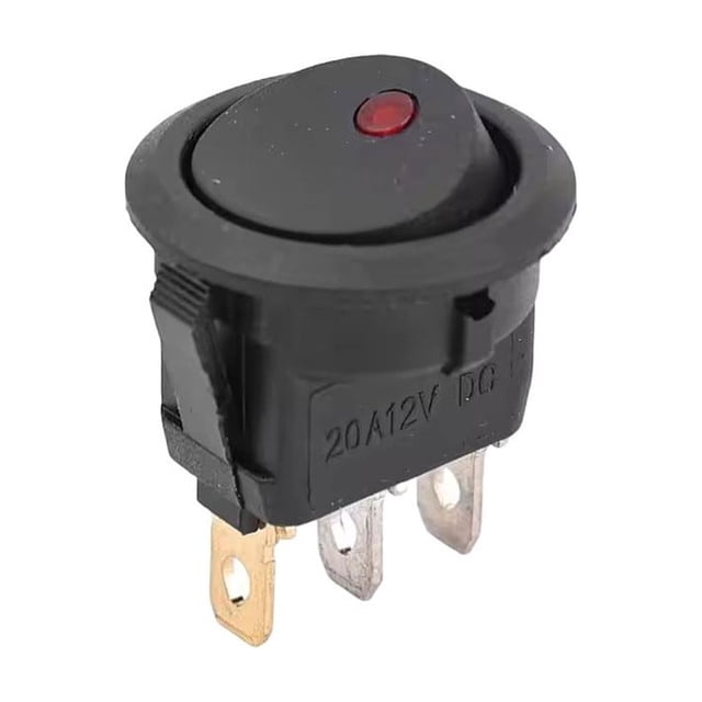 Agiufgs KCD1-C-101N1CBB Rocker Switch | Red Illuminated ON/OFF Control for Power Strips & Small Appliances | 3A 250VAC 6A 125VAC Reliable Electrical Control