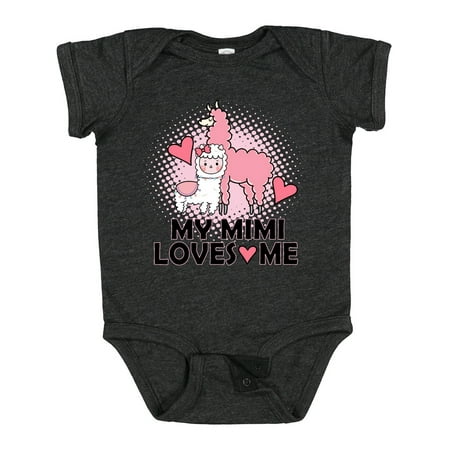

Inktastic My Mimi Loves Me Llama Girls Baby Bodysuit