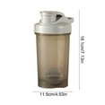 thumbnail image 3 of Qonioi 500ML Fitness Shaker Bottle with Mixing Ball, Protein Powder Shaker Cup with Measurement Scale, Portable Sports Water Bottle, 3 of 6
