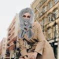 thumbnail image 4 of GOOHOCHY 1Jgo Conjunto De Bufanda Gorro Multifuncional De Polar Y Cortaviento Para Mujer, 4 of 6