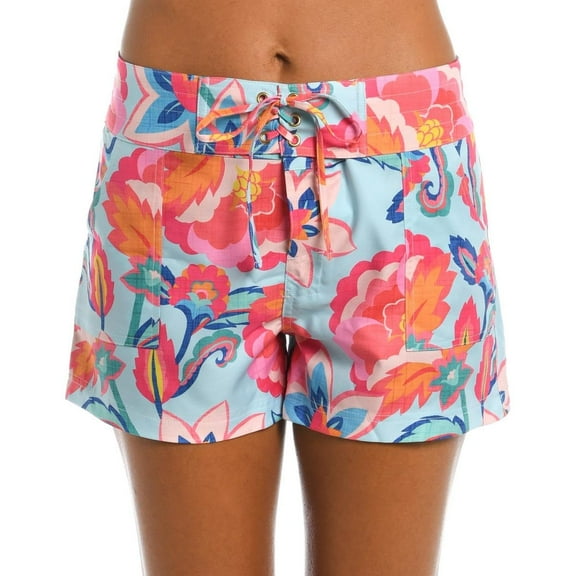 La Blanca Women's 3" Board Short Swimsuit Bottom, Multi//Breezy Beauty, L