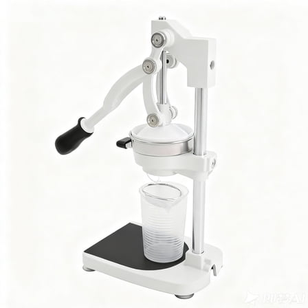 Beslands Heavy-Duty  Cast-Iron Manual Citrus Juicer,  Easy-to-Clean Orange Lemon Lime Grapefruit Hand Press Juicer Squeezer for Countertop, Commercial & Home Use, White