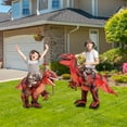 thumbnail image 4 of GOOSH 36 Inch Kids Inflatable Dinosaur Costume Blow Up Dinosaur Costume, Funny Inflatable Halloween Costume Boys Girls Kid Unisex Inflatable Dino Costume for Halloween Party Cosplay, 4 of 7