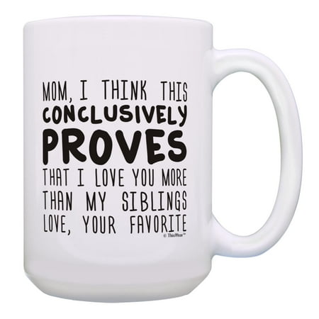 

ThisWear New Mom Gifts for Women Mom This Conclusively Proves I Love You Ceramic 15oz Coffee Mug Proves