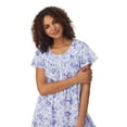 thumbnail image 4 of Aria 100% Cotton Short Sleeve Scoop Neck Nightgown with Pockets, Women’s sizes S-5X, 4 of 5