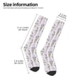 thumbnail image 5 of Fotbe Lavender Flowers print Women's Men's Novelty Crew Socks Cotton Socks Knee High Socks for Walking,Running,Nurses,Pregnancy, 5 of 9