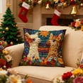 thumbnail image 4 of Christmas Pillow Covers 18"x18" Flower Llamas Printing Throw Pillows Cover Sofa Pillow Cases for Farmhouse Indoor Home Couch Decoration Holiday Gifts, 4 of 7