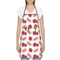 thumbnail image 3 of Easygdp Strawberry Apron Waterdrop Resistant with 2 Pockets,Oil Resistant Cooking Kitchen Chef Apron for Women Men, 3 of 7