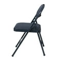 thumbnail image 6 of Hampden Furnishings Bernadine Collection Basics Fabric Folding Chair, Blue, Pack of 4, 6 of 7