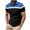 Blue, variant on WREESH Men's Color Block Henley Shirts Casual T-Shirt with Turndown Collar and Short Sleeve in a Stylish Printed Design Blue