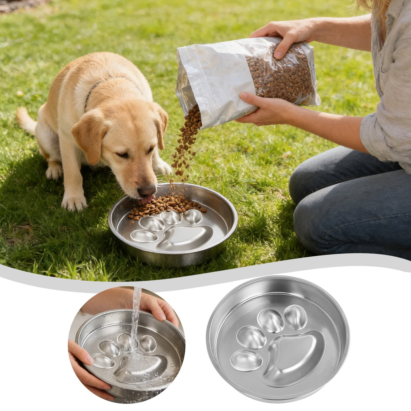 Pet Supplies Slow Feeder Dog Bowl for Weight Management Kitchen Living Room Indoor Use Easy Clean Non- Shaped Eating Dish for Cats Dogs