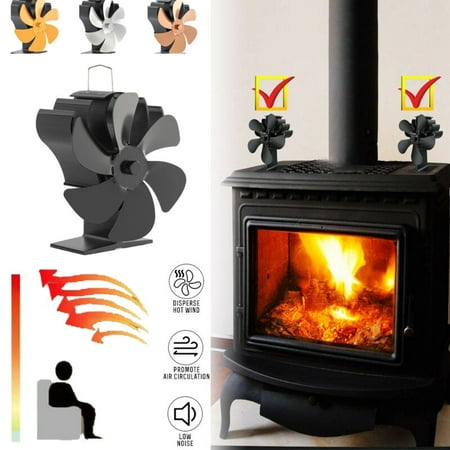 

Driven by heat no battery is needed 6 Blade Fireplace Fans 122°F Fast Start Heat Powered Stove Fan for Wood Log Burner Fireplace Circulating Warm Air Saving Fuel Efficiently
