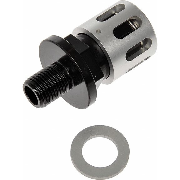 KarParts360 Twist Drain Oil Drain Plug | Steel | 2 Bolt Grade | Black, Silver | Oil Drain Plug Describe Type | EZ Drain Method | With Gasket Or Seal