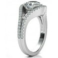 thumbnail image 4 of Moissanite Engagement Ring 18K White Gold Plated ring Moissanite ring 1.50 Cts Diamond Ring Unique Art deco Bridal Ring Anniversary Ring, 4 of 4