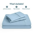 thumbnail image 3 of Bare Home Premium 1800 Collection 4-Piece Bed Sheet Set, Full, Light Blue, 3 of 11