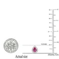 thumbnail image 3 of Dazzlingrock Collection 6X4mm Pear Pink Sapphire & Round White Diamond Teardrop Pushback Stud Earrings for Women (0.15 ctw, Color I-J, Clarity I2-I3) in 10K White Gold, 3 of 4