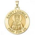 thumbnail image 2 of Picturesongold.Com Saint Ludmila Religious Medal Pandant - 2/3 inch Size of Dime, Sterling Silver, 2 of 3