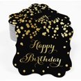 thumbnail image 2 of Inkdotpot Pack Of 100 Happy Birthday Paper Tags DIY Craft Bracket Shape Real Gold Foil Hang Tags, 2 of 6