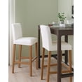 thumbnail image 2 of White Bar Stool Covers Set of 4, Modern Simple White Backdrop Stretch Washable Bar Chair Covers with Backs, Removable Pub Counter Height Chair Cover for Kitchen Dining Room Cafe, 2 of 7