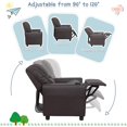 thumbnail image 6 of Alwalue Children Recliner Chair with Cup Holder Toddler Recliner Chair with Adjustable Footrest and Side Pocket Toddler Recliners for Baby Age 2-4 - Brave Brown, 6 of 8