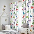 thumbnail image 5 of Blackout Kids Curtains,White Dinosaurs Bones Flowers Pattern Childrens Insulated Curtains Set Of 2,Bedroom Essentials,Toddler Room Decor 52"x84", 5 of 5