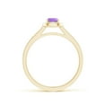 thumbnail image 2 of ANGARA Natural Classic Cushion Amethyst Ring with Diamond Halo in 14K Yellow Gold for Women (Size-4mm) | February Birthstone, Birthday, Anniversary, Jewelry Gift for Women | Natural Amethyst Ring, 2 of 8
