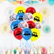 thumbnail image 3 of Juego de 13 globos de 12 pulgadas con diseño de coche, confeti y látex para fiestas de cumpleaños (3 globos azules, 3 rojos, 3 amarillos, 4 con lentejuelas de colores y 1 cinta azul)., 3 of 8