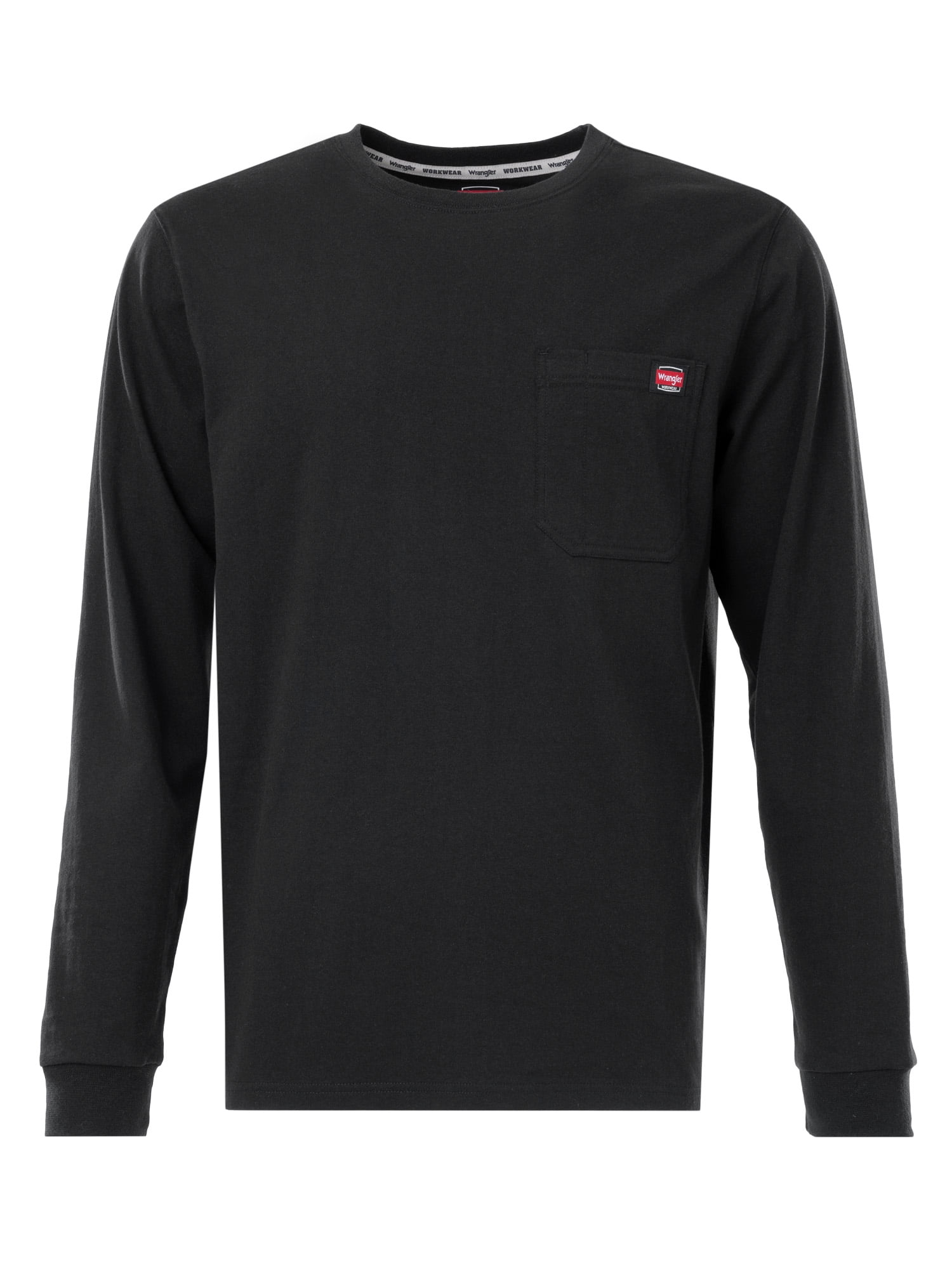 Wrangler Workwear Men's Long Sleeve Heavyweight Pocket T-Shirt, Size S-5XL (Men's and Big Men's)