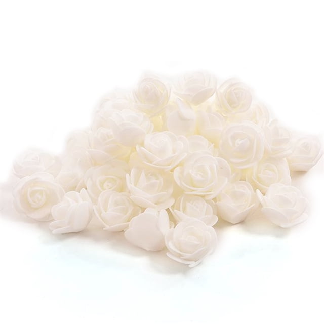 Artesanía de decoración de flor de rosa artificial Craft accesorio de guirnalda de flores falsas para la propuesta de compromiso Paquete blanco de cumpleaños de 500 Eigraketly HA010900-01