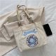 thumbnail image 3 of Bolso de lona bordado a la moda para mujer, bonitos de viaje para compras de gran capacidad, 3 of 9