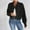 *Black, variant on ClodeEU Women's Cropped Corduroy Jacket ,Long Sleeve Lapel Snap Button Jacket,Casual Trendy Outerwea Wine,Womens Plus S