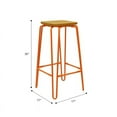 thumbnail image 4 of Hairpin Bar Stool with Solid Wood Seat, 4 of 4