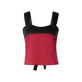 thumbnail image 1 of Fortune Women Crop Top Patchwork Cami Top Contrast Color Low Cut Backless Vest, 1 of 7