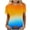 Orange, variant on OGLCCG Womens Short Sleeve T Shirts Casual Tunic Tops Gradient Crewneck Summer Loose Fitting Tee Shirts