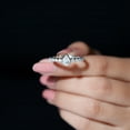 thumbnail image 6 of Rosec Jewels Moissanite Solitaire Engagement Ring with Side Stones - 5X7 mm Pear Shape Moissanite Ring - D-VS1 Quality, 14K White Gold, US 5.50, 6 of 9