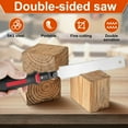 thumbnail image 3 of 7 Inch Double-Sided Saw 14/17 TPI Double Edge Saws Portable Hand Pull Saws with Flexible Blade and Anti-Slip Handle Mini Japanese Hand Saw for Woodworking Cutting Tools, 3 of 9