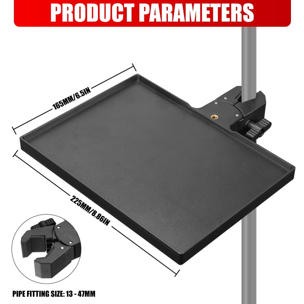 Professional Recording Equipment Mic Stand Tray For Microphones Stands Mixer Supports 2kg Load Durability ABS Construction