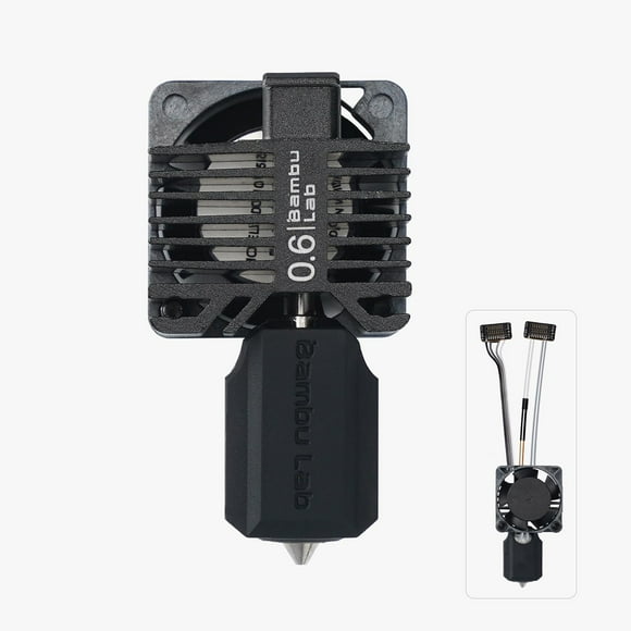 Kit Hotend 3DTOOLS Bamboo LAB de acero endurecido con ventilador Impresora 3D Bambu LAB P1, P1P, P1S