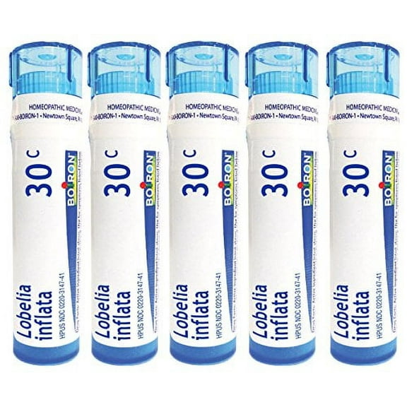 Boiron Lobelia Inflata 30C (Pack of 5), Homeopathic Medicine for Quitting Smoking