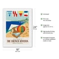 thumbnail image 2 of Go by Train to The French Riviera - Côte d'Azur France - French National Railways - Vintage Railroad Travel Poster by Jacques Dubois c.1958 - Japanese Unryu Rice Paper Art Print (Unframed) 18 x 24 in, 2 of 4