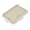 thumbnail image 2 of 24Pcs Eating Food Serving Tray for Cafeteria Restaurants 13.39" x 9.45", Khaki, 2 of 18