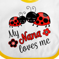 thumbnail image 4 of Inktastic My Nana Loves Me with Cute Ladybugs Boys or Girls Baby Bib, 4 of 4