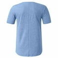 thumbnail image 4 of DPTALR Men's Summer Slim Casual Zipper Fit Patchwork Short Sleeve Tops Blouse, 4 of 4