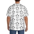 thumbnail image 3 of Uemuo Hand Drawn Turtle Pattern Cotton Linen Short Sleeve Shirts,Casual Lightweight Button Down Shirts,Vacation Beach Summer Tops-XX-Large, 3 of 7