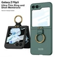 thumbnail image 2 of SaniMore for Samsung Galaxy Z Flip 5 (6.7" 2023) Case, Ultra-thin 360 Degree Rotating Bracket Rugged Skin-feel PC Backplane Shockproof Anti-fall Tough Protective Shell for Galaxy Z Flip 5, Darkgreen, 2 of 7